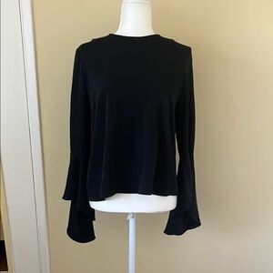 Button detail back blouse